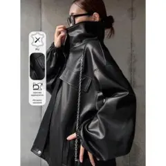 Shein FRIFUL ドロップショルダー PUレザージャケット アウター