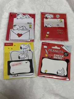 スヌーピー PEANUTS ミニレターセット 付箋　4点セット 新品