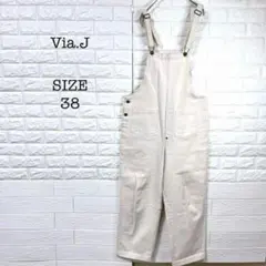 キャナルジーンVia.J サロペット オーバーオール アイボリー M