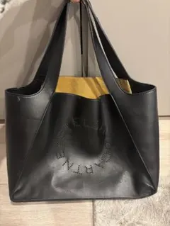 【美品】ステラマッカートニー ロゴトート ラージ 黒　付属品あり