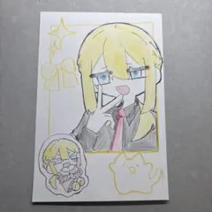 手描きイラスト　オリジナルイラスト　萌え絵