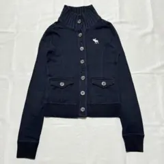 美品 Abercrombie&Fitch 裏起毛 スウェットジャケット ネイビー