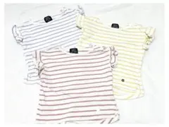 プティマイン 半袖　3枚セット 90 女の子 夏服 まとめ売り　保育園着
