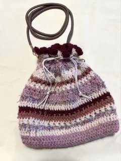 【SALE】ハンドメイド ポシェット 巾着 ショルダーバッグ スマホショルダー