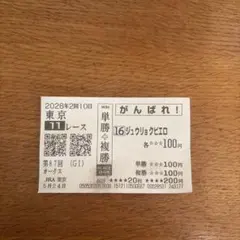 JRA 勝馬投票券 第87回オークス 16番 ジュウリョクピエロ コピー馬券