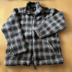 古着converseコンバースブラウン系チェック フリースジャケット Lサイズ