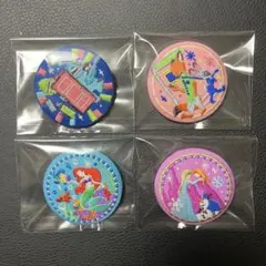 ディズニー刺繍缶バッジ2 4種類まとめ売り