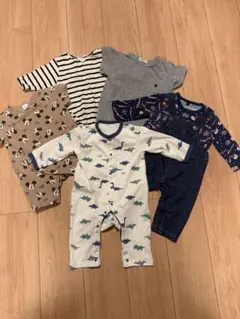 まとめ売り　ベビー　ロンパース　５点セット