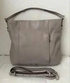 coach グレー レザー ショルダーバッグのサムネイル