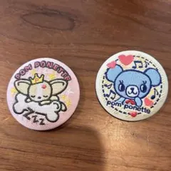 ナルミヤキャラクターズ 刺繍缶バッジビスケット　2点