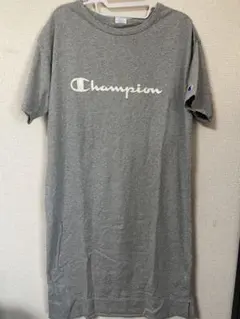 チャンピオン グレー 半袖ワンピース L