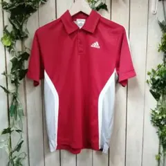 MK568★adidas CLIMA LITE★レッド ホワイト ポロシャツ★M