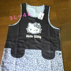 タグ付き　ハローキティ　大きいサイズ　エプロン　3Ｌ～４Ｌ♪