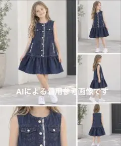 ARMANI 12A 154cm キッズワンピース 紺 欠品ベルト - メルカリ