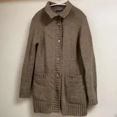 [Spick and Span ]ブラウンロングカーディガン 毛100% L