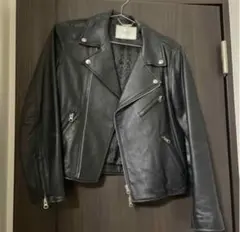 送料込❗️SLOBE IENA 黒 レザーダブルライダースジャケット ジャーナル