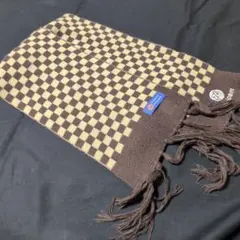 76 チェック柄マフラー ブラウン/ベージュ