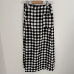 チェック柄 キュロットスカート L