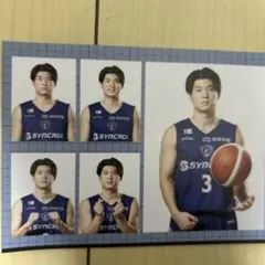 横浜ビー・コルセアーズ　安藤誓哉　証明写真風ステッカー　ビーコル