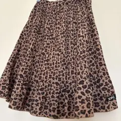 エックスガール　レオパード柄プリーツスカート　120