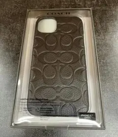新品未開封】COACH iPhone14ケース 定価14520円 本革黒 - メルカリ