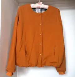 【美品】NANEA オレンジ バルーンシルエットジャケット F 上着 ポケット