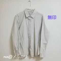 無印良品 婦人　洗いざらし　ブロードレギュラーカラー長袖シャツ M