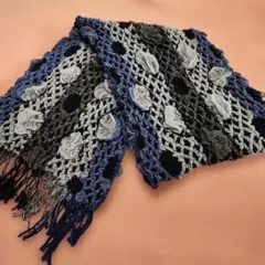 ストール ネイビー ブルー　マフラー