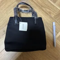 COACH ブラック ナイロン ハンドバッグ