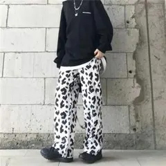 Sサイズ　新品 韓国ファッション シンプルメンズパンツ男女兼用 ワイドパンツ
