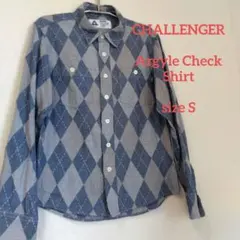 CHALLENGER アーガイルチェック 長袖シャツ S