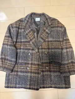 CLASSICAL ELF チェック柄ダブルブレストコート