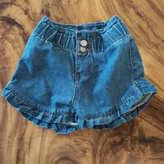 デニムフリルショートパンツ 6Y