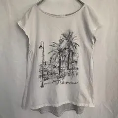 KATHARINE ROSS 風景画フレンチスリーブTシャツ美品のサムネイル