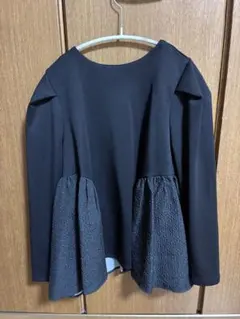 【新品】fitmore アシメペプラムジャガードトップス アシメペプラムジャガードトップス【ZOZO限定商品】（シャツ/ブラウス