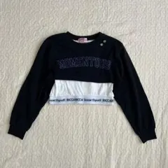 リッカリッカ　しまむら　140㎝　重ね着風長袖クロップドカットソー