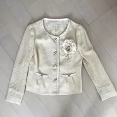 入学式　anysisツイードジャケット コサージュ付