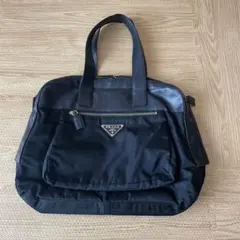 PRADA ナイロン レザー トートバッグ ブラックのサムネイル