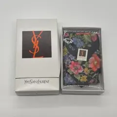 未使用 YVES SAINT LAURENT イヴサンローラン ハンカチ 花柄
