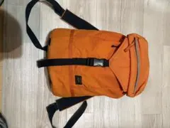 吉田カバン、ポーター、オレンジ ロールトップリュック中古品