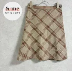 ウール ひざ丈スカート