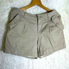 iiMK【38】レディース ショートパンツ レース付 コットン ベージュ