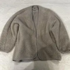 ユニクロ　UNIQLO ボアフリースVネックカーディガン（長袖）