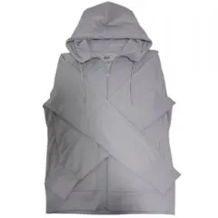 ユニクロUVカットパーカー ポケッタブル 紫外線対策 エアリズム 消臭 グレー