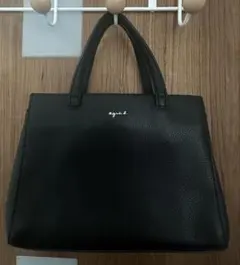 アニエスベー A4 2way 牛革 トートバッグ 肩掛け 自立 黒 - メルカリ