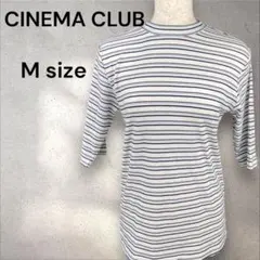 CINEMA CLUB モックネックボーダートップス　Mサイズ　a585