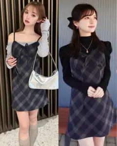 オールシーズン◎ チェックキャミワンピース