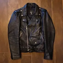 80s vintage レザーダブルライダースジャケット 古着