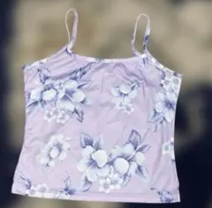 Intrapic 紫花柄キャミソール