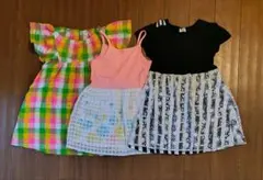 半袖 ワンピース まとめ売り 120cm 3点セット 夏ワンピ